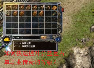 如何快速提升公益复古单职业传奇的等级? 如何快速提升公益复古单职业传奇的等级?