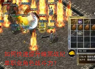 如何快速提升暗黑战纪单职业角色战斗力? 如何快速提升暗黑战纪单职业角色战斗力?