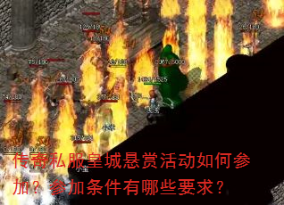 传奇私服皇城悬赏活动如何参加?参加条件有哪些要求? 传奇私服皇城悬赏活动如何参加?参加条件有哪些要求?