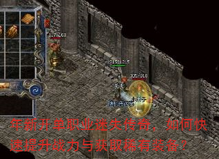 年新开单职业迷失传奇,如何快速提升战力与获取稀有装备? 年新开单职业迷失传奇,如何快速提升战力与获取稀有装备?