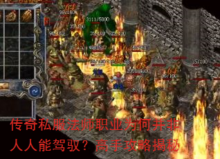 传奇私服法师职业为何并非人人能驾驭?高手攻略揭秘 传奇私服法师职业为何并非人人能驾驭?高手攻略揭秘